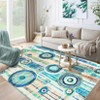 Extra Large Rugs 10x13 Machine Washable Abstract Area Rug Colorful Non Slip Geometric Rug Low Pile Thin Soft Floor Cover Foldable Carpet - 3 of 4