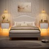 Pinmoco Set of 2 LED Nightstands, Tall Bedside Tables with 2 Drawers & Charging Station - 2 of 4
