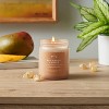 14oz Lidded Gray Glass Jar Crackling Wooden 3-wick Candle With Paper Label  Red Mango + Amber - Threshold™ : Target