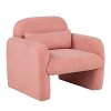 CAVINAS Teddy Fabric Accent Chair with Pillow and Armrests, Cozy Single Sofa Chair for Living Room, Bedroom, Study - 3 of 4