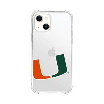 NCAA Miami Hurricanes Clear Tough Edge Phone Case - iPhone 13 mini