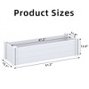 Wooakway 47" White PVC Outdoor Garden Fence Railing Planter Box for Flowers Vegetables - 4 of 4
