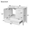 INFURNIC Vanity Tables, Functional Compact Space Saving Bathroom Vanity with Advanced Features for Small Bathrooms, White, 18.3"*24"*34.3" - 3 of 4