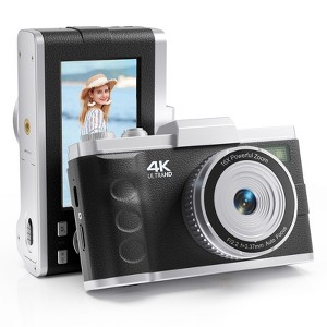 SUGIFT 64MP Digital Camera with 4K Video, 16X Zoom, Flip Screen, Autofocus, Type-C Charging, and 32GB Card - 1 of 4