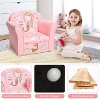 Tangkula Kids Sofa Children Armrest Chair with Pattern Toddler Furniture w/Sturdy Wood Construction Armrest Couch for Preschool Children - 4 of 4