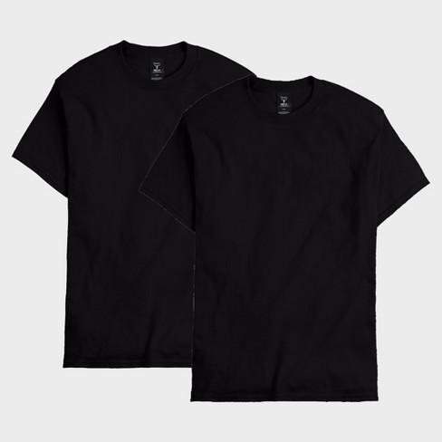 Hanes Beefy Men's T-Shirt Pack, 2-Pack Black XL