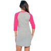 Just Love 100% Cotton Sleep Dress for Women Baseball Sleeve Nightshirt - 2 of 2