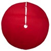 Kurt Adler 72-Inch Red Dupion Tree Skirt with Multi Sequin Poinsettia - 3 of 4