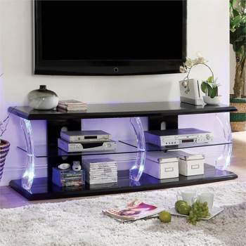 Jerry Contemporary Wood 72-inch TV Stand in Black - Furniture of America