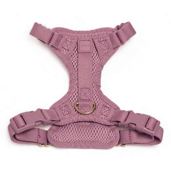 AWOO Huggie Padded Recycled Air Mesh Dog Harness - L - Mauve