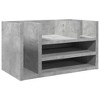 vidaXL Desk Organiser Concrete Grey 17.5x9.4x9.8" Engineered Wood - 2 of 4