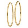 Black Bow Jewelry 1.25mm, 14k Yellow Gold Endless Hoop Earrings, 28mm (1 1/10 Inch) - image 2 of 4