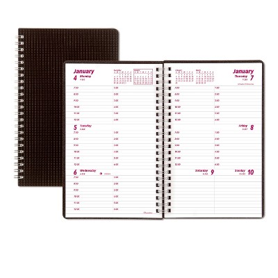 Brownline DuraFlex Weekly Planner 8 x 5 Black 2022 CB75VBLK