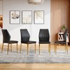 Set of 4/6 Dining Chairs PU Leather Upholstered Dinner Chairs Armless Chairs Accent Chairs with Padded Seat - Modernluxe - 2 of 4
