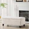 FONTOI Ottomans and Benches Foot Bench Storage Ottoman End of Bed Bench Living Room Large Ottoman with Flip-Top Lid, White, 39"*19.25"*16.5" - 2 of 4