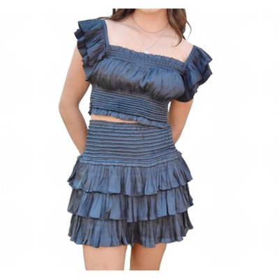 Women's Gwen Ruffle Sleeve Cropped Smock Top - 8apart