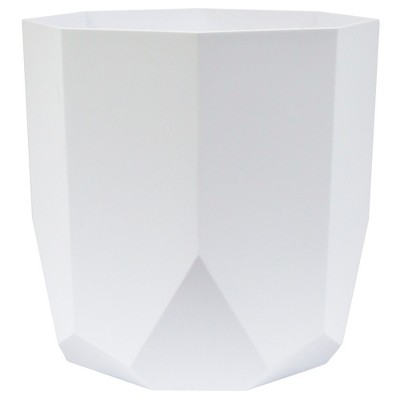 Bloem 8" Tuxton Hexagon Planter, Casper White