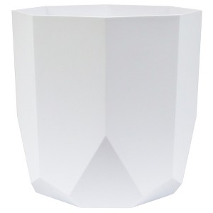 Bloem 8" Tuxton Hexagon Planter, Casper White - 1 of 4