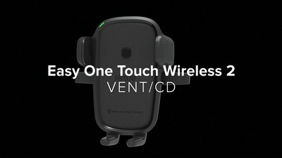 iOttie Easy One Touch Wireless 2 Air Vent/CD with 10W Qi Wireless Charging Mount - Black, 2 of 10, play video