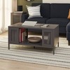 RealRooms Shadwick Metal Coffee Table with Perforated Metal Mesh Accents - 3 of 4