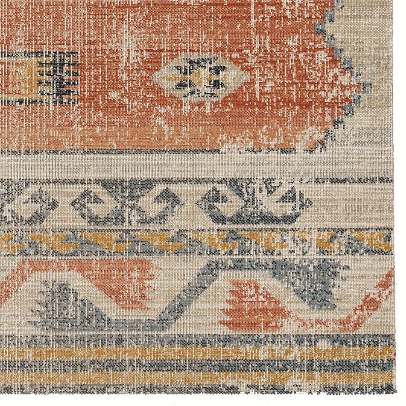 Great Zero Barlow Rug Off White/Red - Linon, 3 of 11