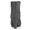Allegra K Women's Slip-on Zip Round Toe Heel Ankle Boots - 4 of 4