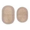 Double Ruffle Collection Cotton Ruffle Pattern Tufted Set of 2 Bath Rug Set - Home Weavers - 2 of 4