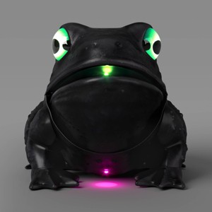 8" Talking and Singing Toad Halloween Decorative Prop Black - Hyde and EEK! Boutique™ - 1 of 3