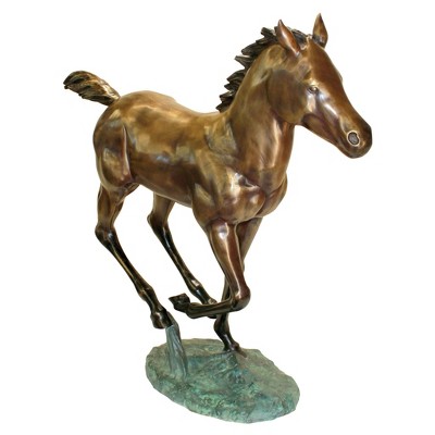 Design Toscano Galloping Horse Foal Cast Bronze Garden Statue