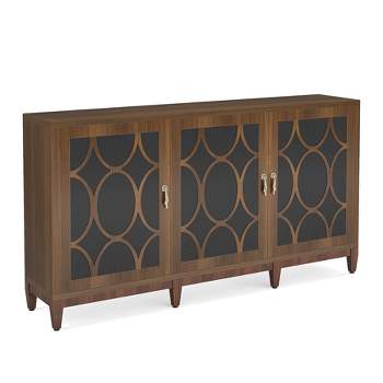 Tribesigns 59.06" Sideboard Buffet Cabinet, Wood Storage Cabinet, Espresso