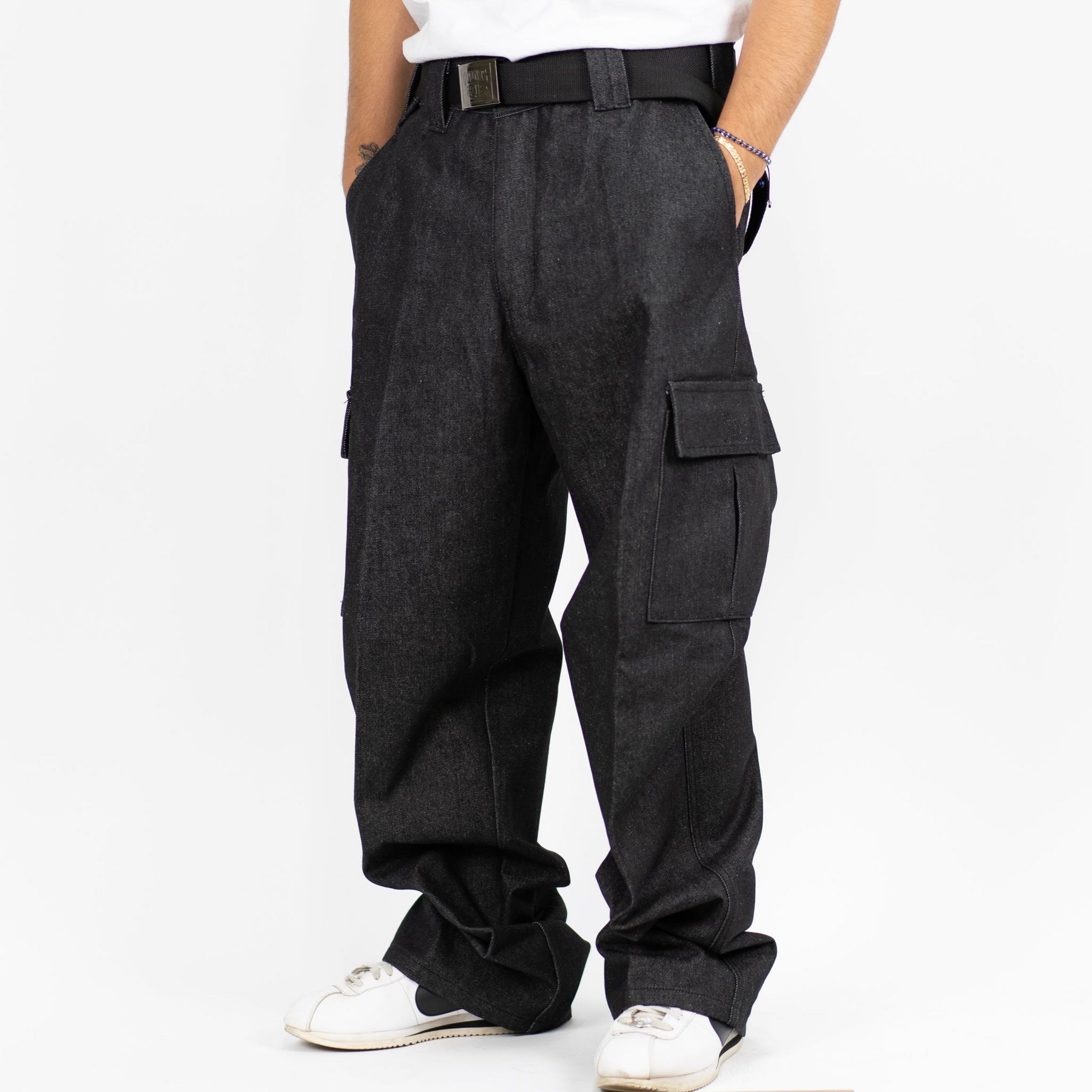 FB County Cargo Hard Denim Pants - Indigo Black (34x32)