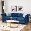 GDFStudio Kyle Upholstered 84.50" Tufted 3 Seater Sofa with Scroll Arms - 2 of 4