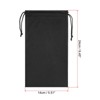 Unique Bargains Soft Microfiber Protective Drawstring Snowboard Skiing Goggle Bags Black - 2 of 4