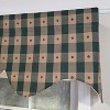 RLF Home 100% PolyesterCollette Squares Shaped  Fully lined Windows Rod Pocket Valance 51" x 15"  Green - 4 of 4