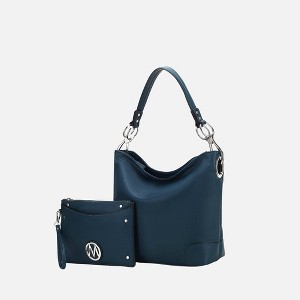 MKF Collection Viviana Vegan Leather Hobo Bag with Matching Wristlet by Mia K - 1 of 4