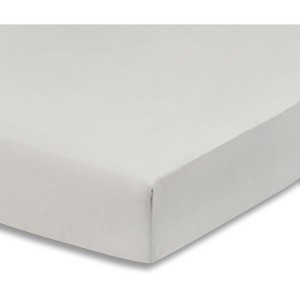 Everyday Kids Gray Fitted Crib Sheet – Soft 100% Microfiber – Fits Standard Crib Mattress 28" x 52" – Breathable Baby Nursery Bedding - 1 of 4