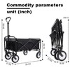 Grungis Foldable Shopping Cart with Strapping System,Beach Cart with All-Terrain Wheels,Utility Cart for Camping,Shopping,Sports,Gardening - 3 of 4