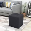 VYNXARIA Dark Charcoal Cube Ottomans and Benches - 16.50 Inches Wide, Versatile Seating Solution - 2 of 4