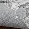 Washable Vintage Persian Area Rug Floral Print Distressed Oriental Rug, 5' x 7' Gray - 2 of 4