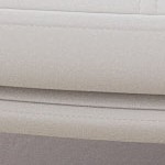 white faux leather/gold frame
