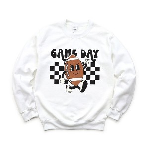 Simply Sage Market Women's Graphic Sweatshirt Football Game Day Checkered - 1 of 4