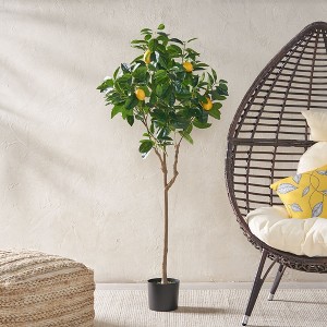 KTMBDW Artificial Tree -Tall Faux Trees, Realistic Plants with Branches and Fruits for Home Decor Living Room - 1 of 4