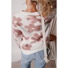 I AM A FASHION JUNKY White Vintage Flower Drop Shoulder Loose Sweater - 2 of 4