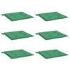 vidaXL Green Chair Cushions - Oxford Fabric Cushions for Garden, Patio, and Indoor Chairs, Non-Slip Design, 19.7"x19.7"x1.2", Pack of 6 - 3 of 4