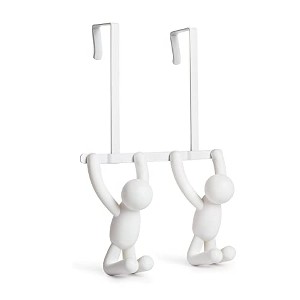 Umbra Buddy Over The Door Double Hook- Over the Door Double Hook, Decorative, Increases Storage, Storage for Coats, Hats, Scarves, Towels and More. - 1 of 4