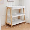 Baby Changing Table, Diaper Changing Table with Changing Pad, Portable Baby Diaper Changing Station with 2 Tier Storage Shelves , White - 2 of 4