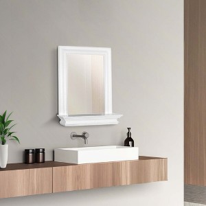 Teamson Home Stratford White Removable Wall Mirror with Storage Shelf - 1 of 4