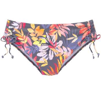 LASCANA Women's Tropical Mid Rise Bikini Swimsuit Bottom