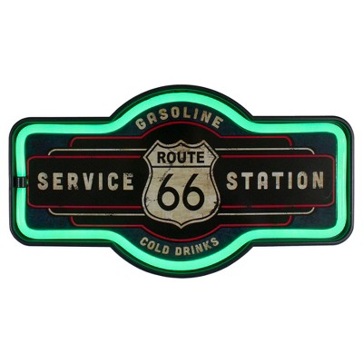 Northlight LED Lighted 'Route 66 Service Station' Neon Style Wall Sign