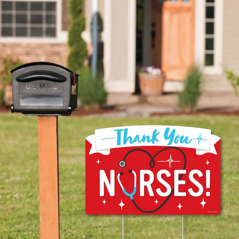 Big Dot of Happiness Thank You Nurses - Nurse Appreciation Week Yard Sign Lawn Decorations - Party Yardy Sign, 2 of 9